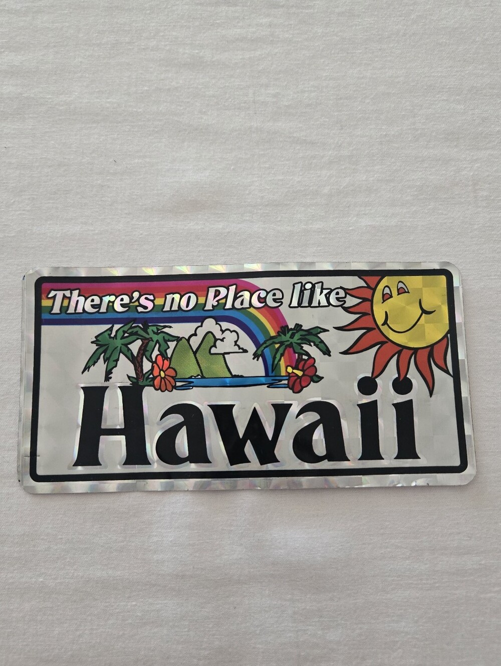 Vintage Hawaii Holographic Sticker - "There's No Place Like Hawaii"
